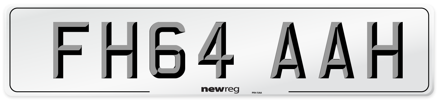 FH64 AAH Number Plate from New Reg